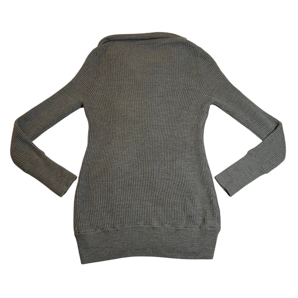 LOFT Lounge Cowl Neck Full Zipper Tunic Sweater Jacket Size Large Cozy Casual - Picture 2 of 9